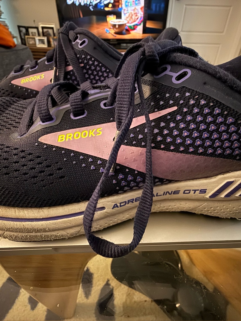 Brooks Women’s Adrenaline GTS Running Shoes - Black with Purple Accents